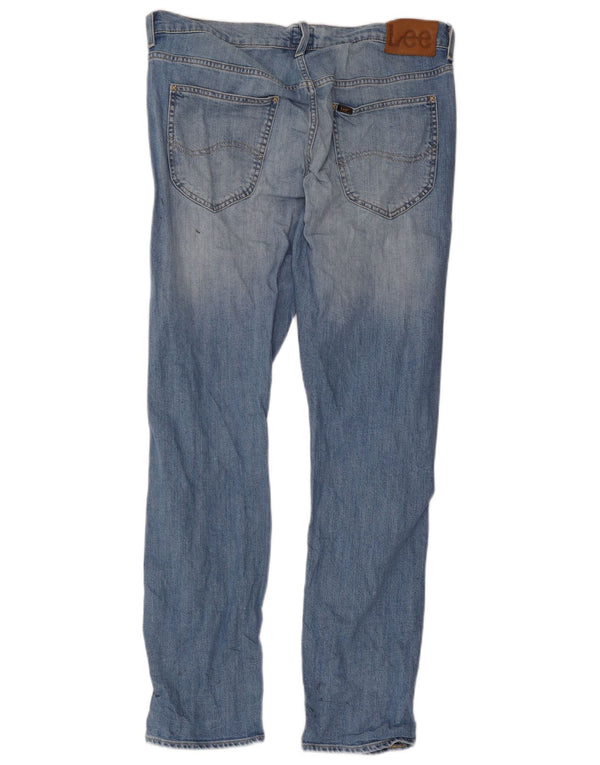 Lee Mens Daren Straight Jeans W34 L32 Blue Cotton