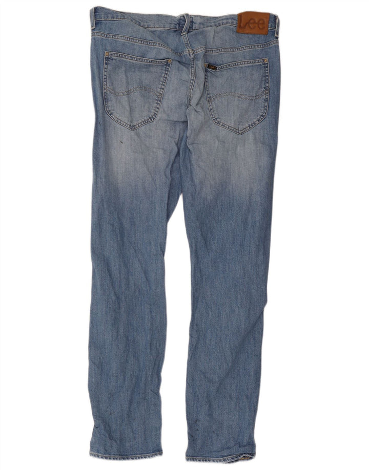 Lee Mens Daren Straight Jeans W34 L32 Blue Cotton