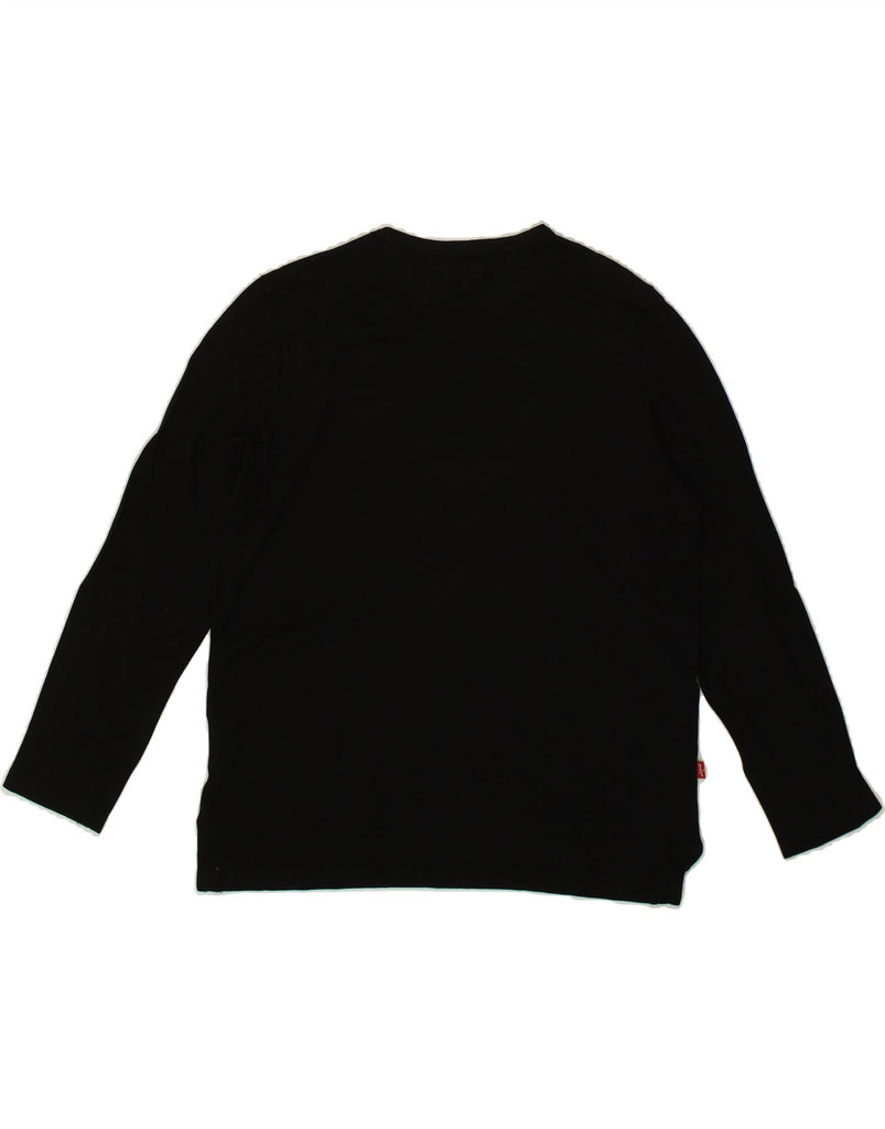 LEVI'S Womens Top Long Sleeve UK 14 Medium Black Cotton Vintage Levi's and Second-Hand Levi's from Messina Hembry 