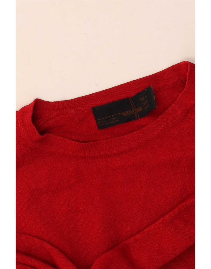 Zara Mens Top Long Sleeve XL Red