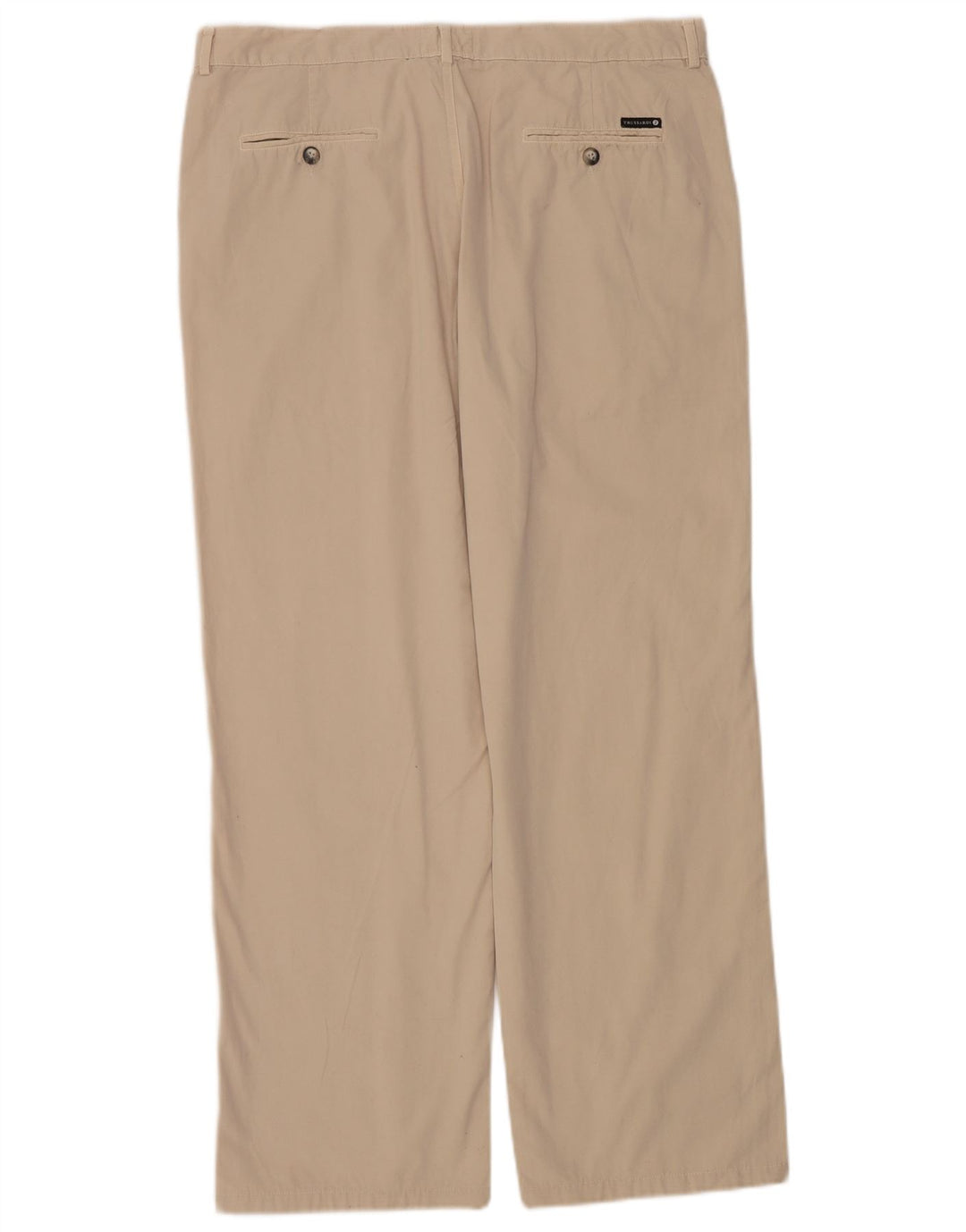 Trussardi Mens Straight Chino Trousers W36 L29 Beige