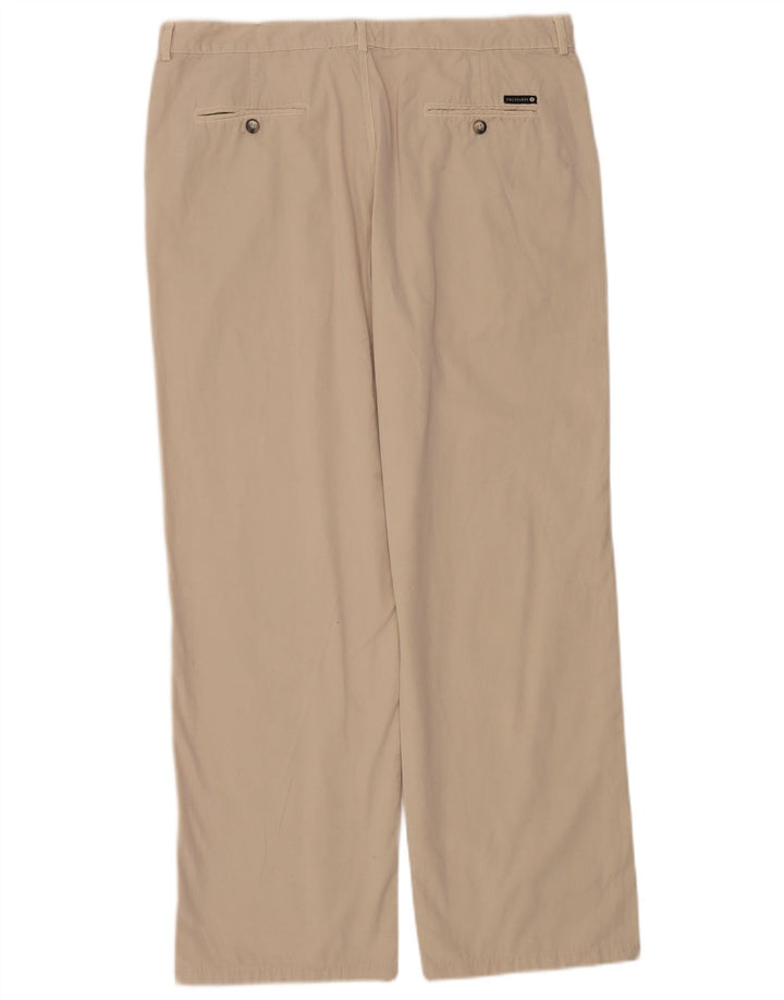Trussardi Mens Straight Chino Trousers W36 L29 Beige