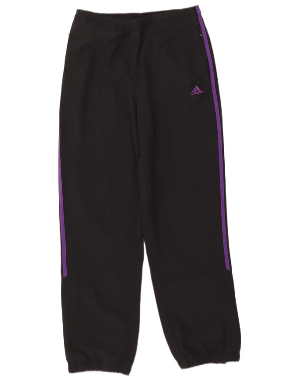 Adidas Womens Tracksuit Trousers Joggers UK 12 Medium Black Polyester