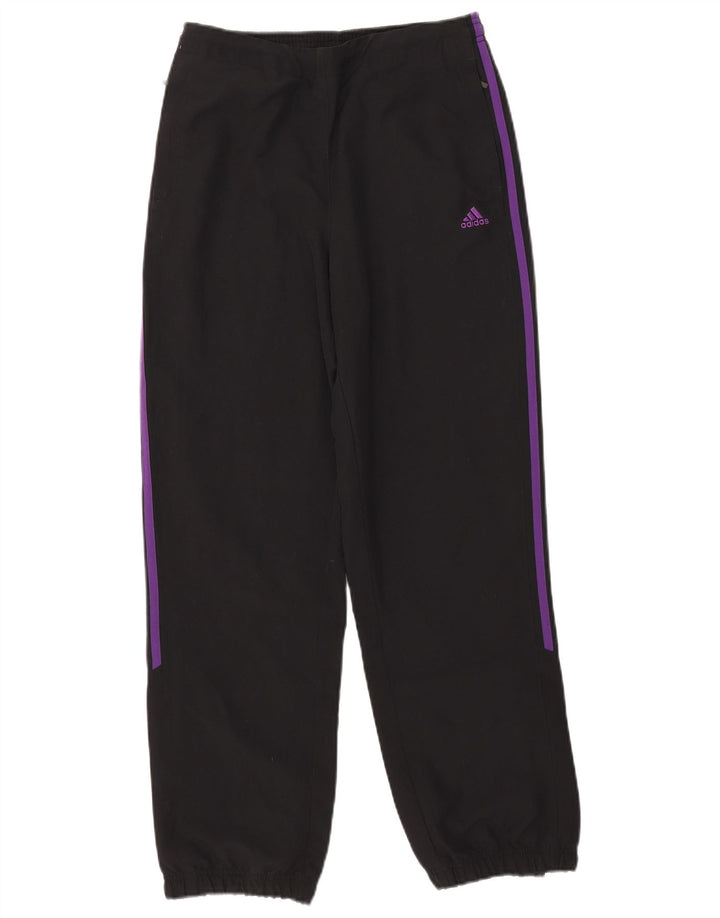 Adidas Womens Tracksuit Trousers Joggers UK 12 Medium Black Polyester