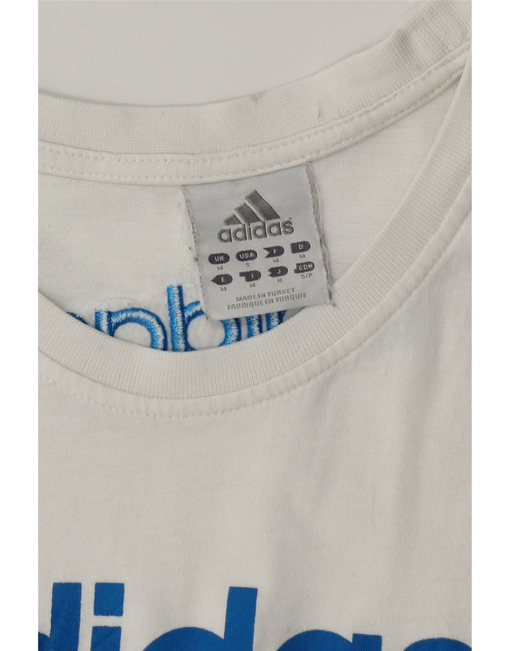 Adidas Mens Graphic Vest Top Medium White Cotton