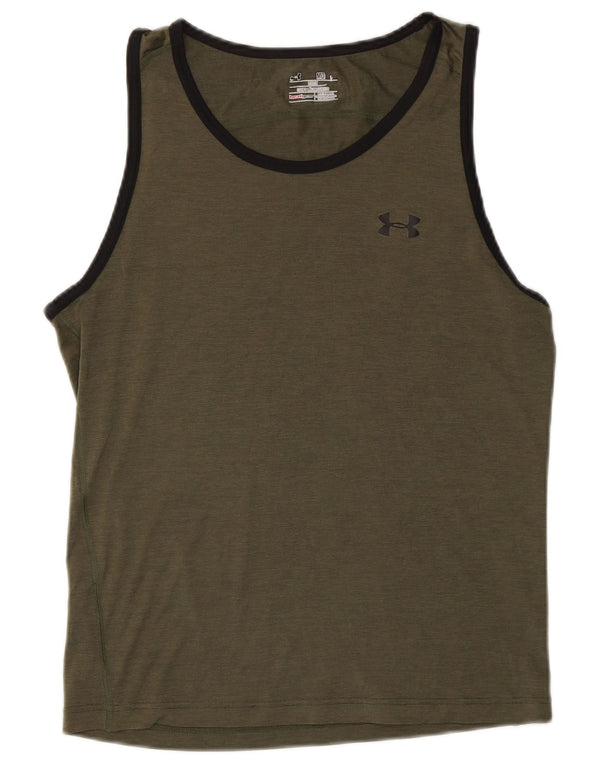 Under Armour Mens Heat Gear Vest Top Medium Green