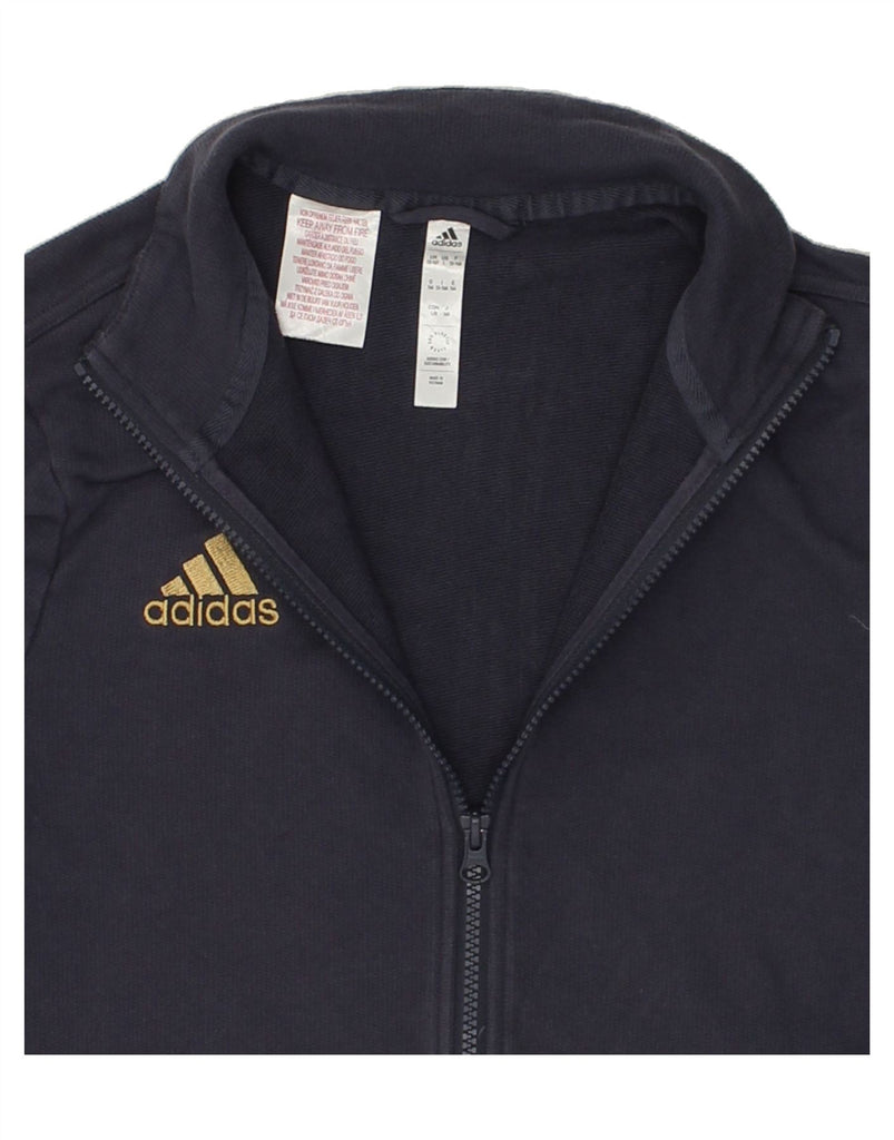 ADIDAS Boys Tracksuit Top Jacket 13-14 Years  Navy Blue Cotton | Vintage Adidas | Thrift | Second-Hand Adidas | Used Clothing | Messina Hembry 