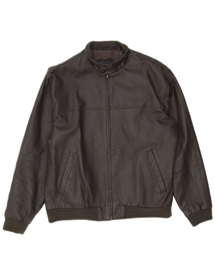 Vintage Mens Leather Jacket UK 42 XL Brown