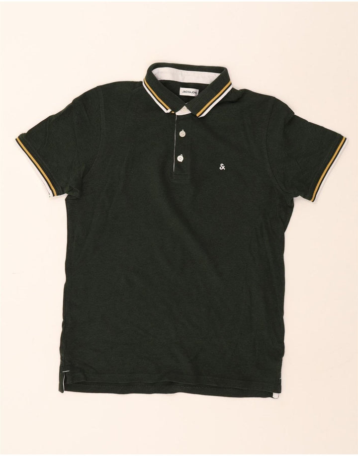 JACK & JONES Mens Polo Shirt Small Green Cotton Vintage Jack & Jones and Second-Hand Jack & Jones from Messina Hembry 