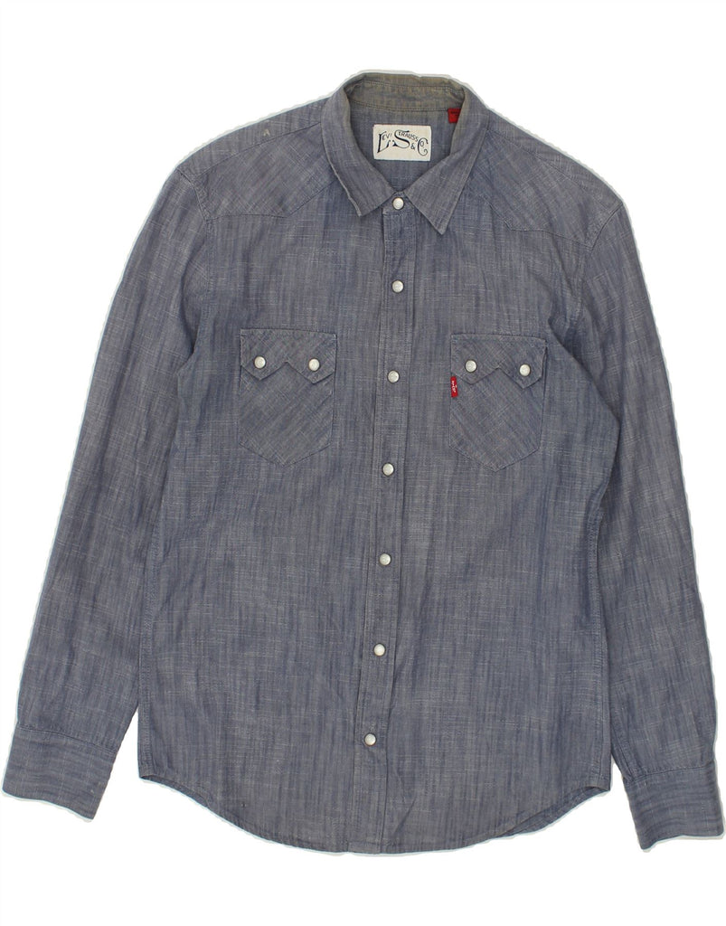 LEVI'S Mens Shirt Small Blue Flecked Cotton | Vintage Levi's | Thrift | Second-Hand Levi's | Used Clothing | Messina Hembry 