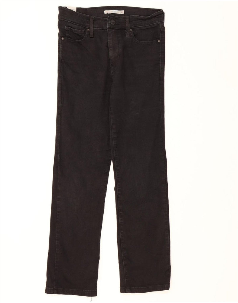 LEVI'S Womens Shaping Straight Jeans W26 L27 Black Cotton Vintage Levi's and Second-Hand Levi's from Messina Hembry 