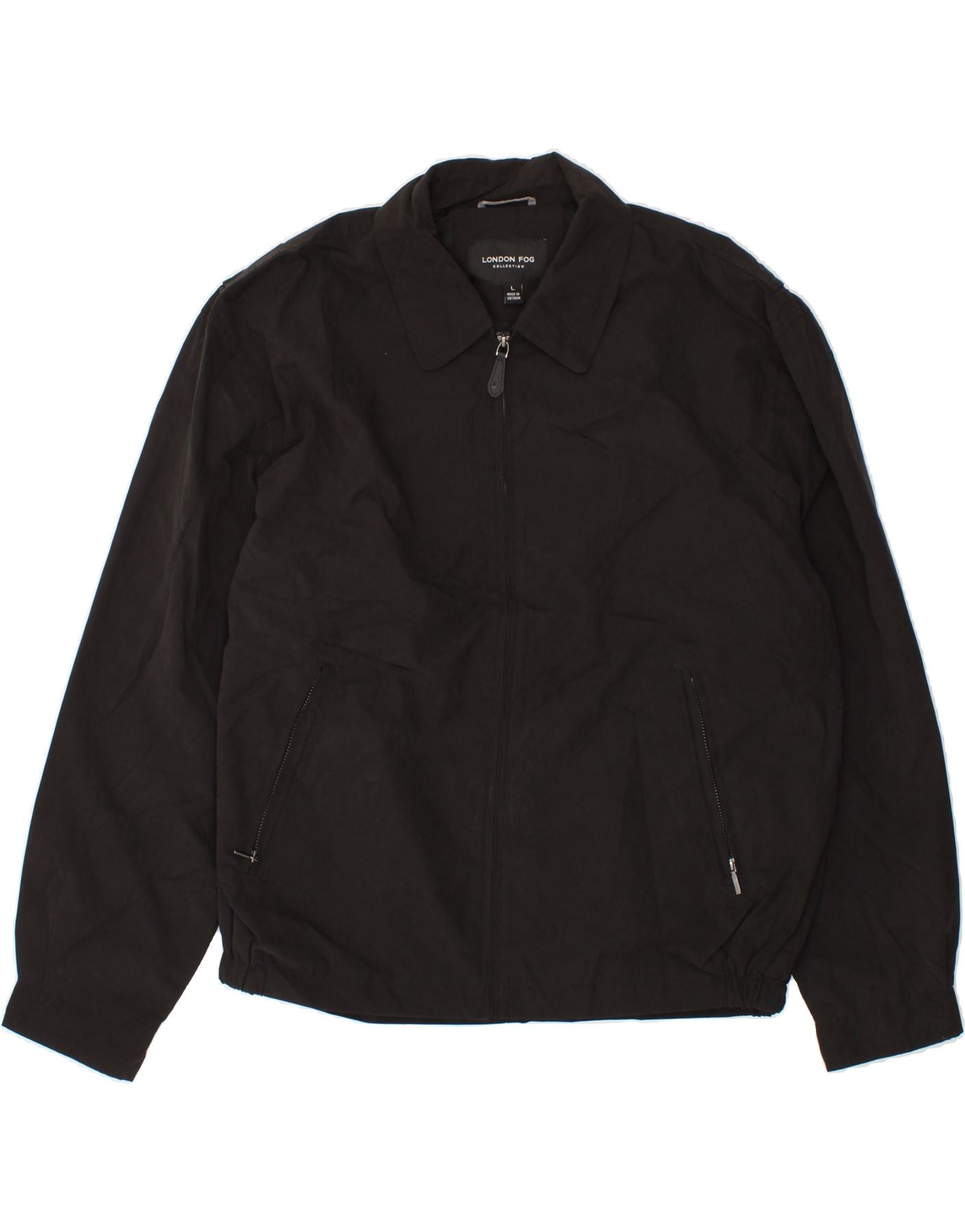 Outlets Vintage London Fog black bomber jacket, Large