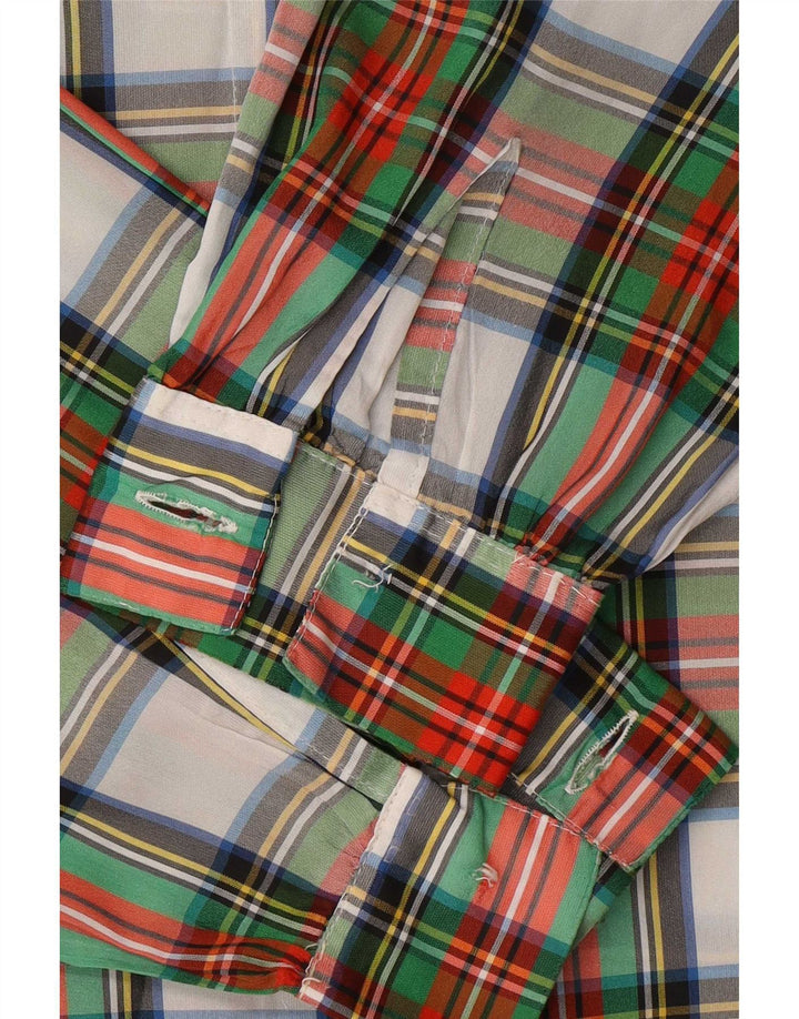 Benetton Womens Shirt IT 46 Large Multicoloured Plaid Polyethylene