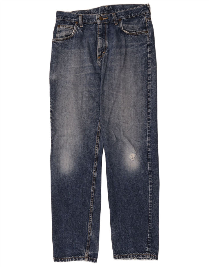 Lee Mens Straight Jeans W33 L32 Blue Cotton