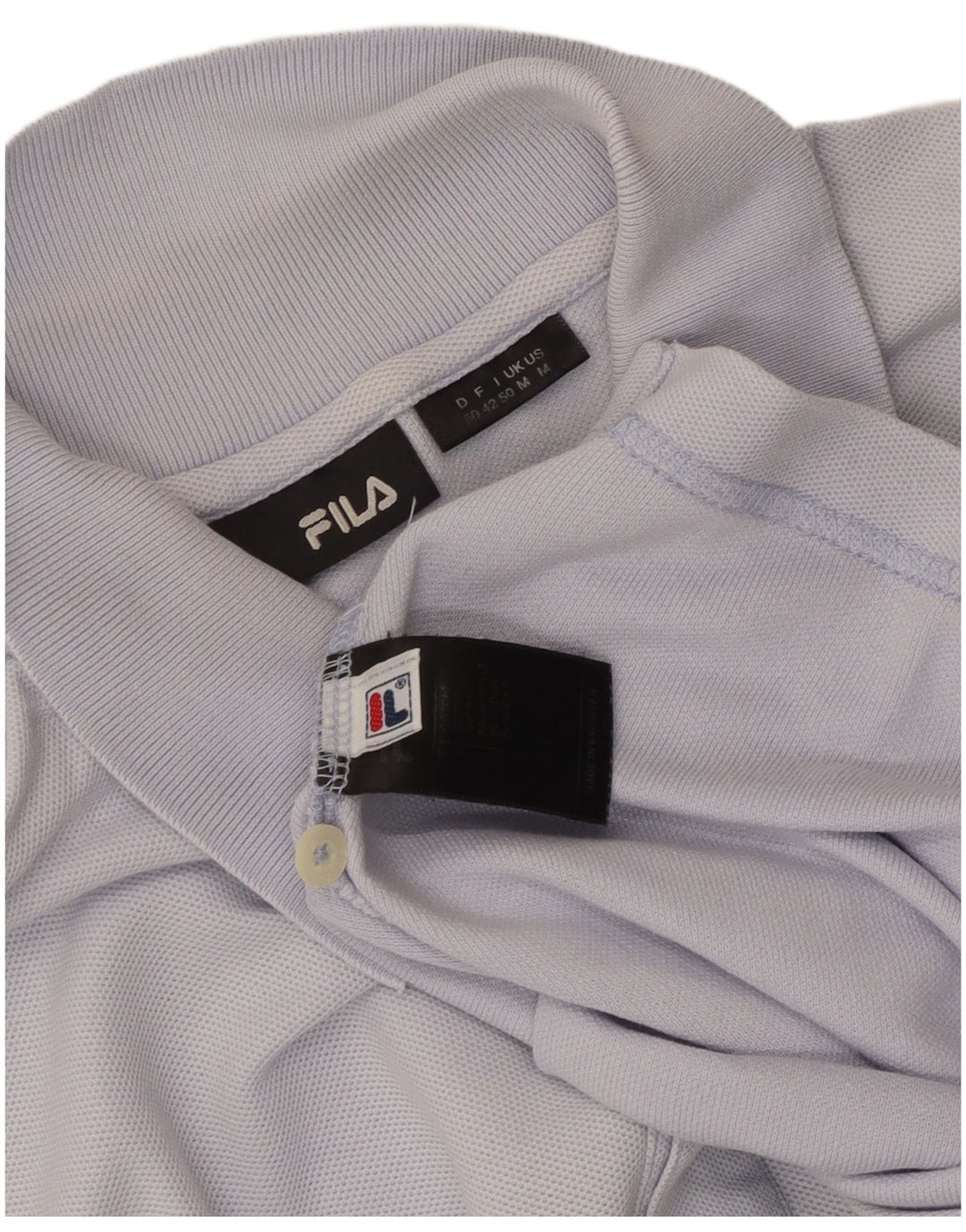Fila Mens Polo Shirt Medium Blue Cotton