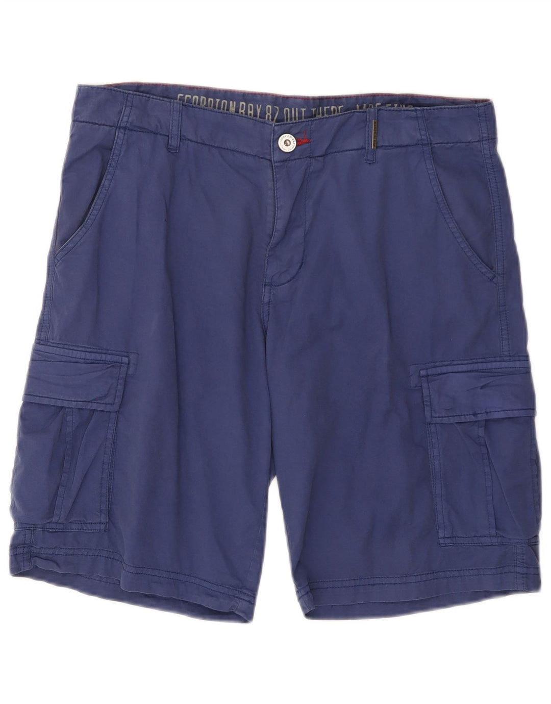 Scorpion Bay Mens Cargo Shorts W32 Medium Navy Blue Cotton