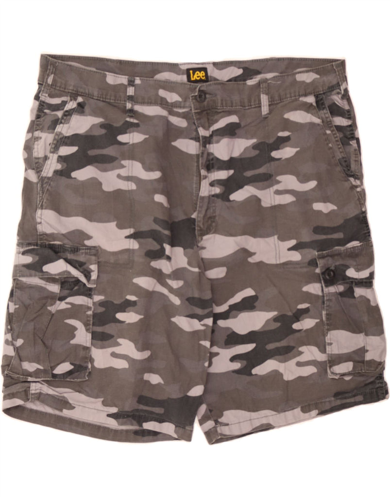 LEE Mens Cargo Shorts W42 2XL  Grey Camouflage Cotton Vintage Lee and Second-Hand Lee from Messina Hembry 