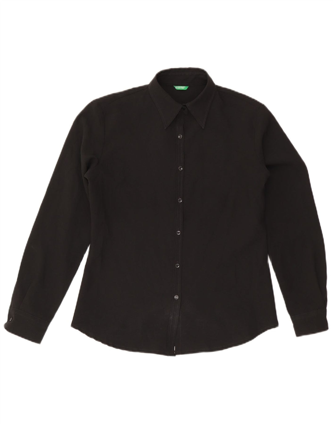 Benetton Womens Shirt UK 14 Medium Black