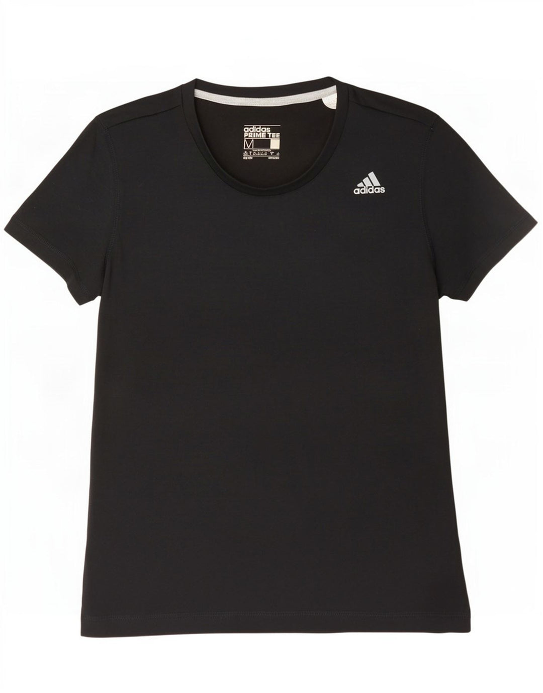 Adidas Womens T-Shirt Top UK 12/14 Medium Black Polyester