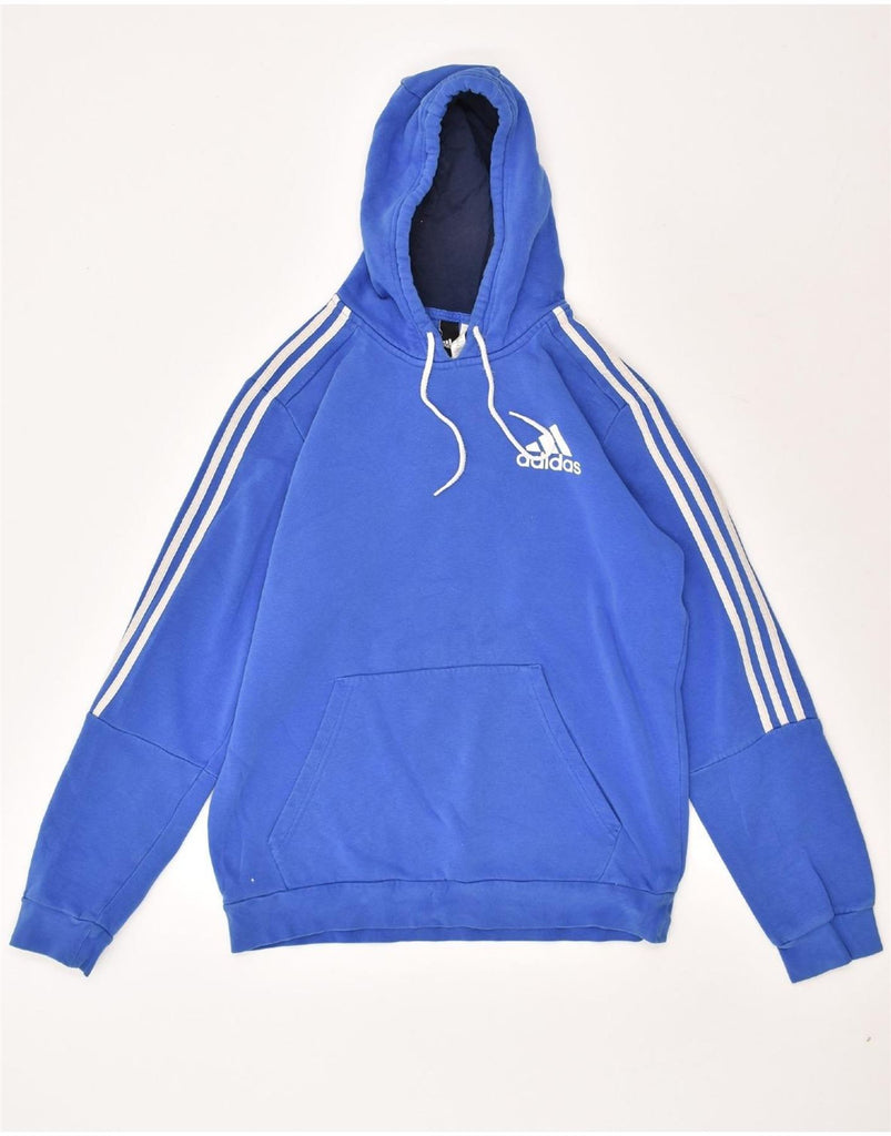 ADIDAS Mens Graphic Hoodie Jumper Large Blue Cotton | Vintage Adidas | Thrift | Second-Hand Adidas | Used Clothing | Messina Hembry 