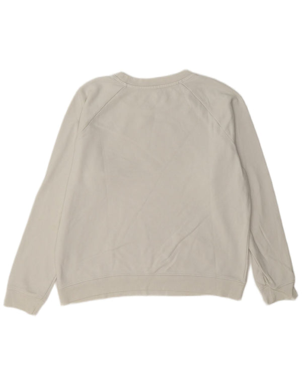 Levi's Womens Graphic Oversized Sweatshirt Jumper UK 10 Small White Cotton