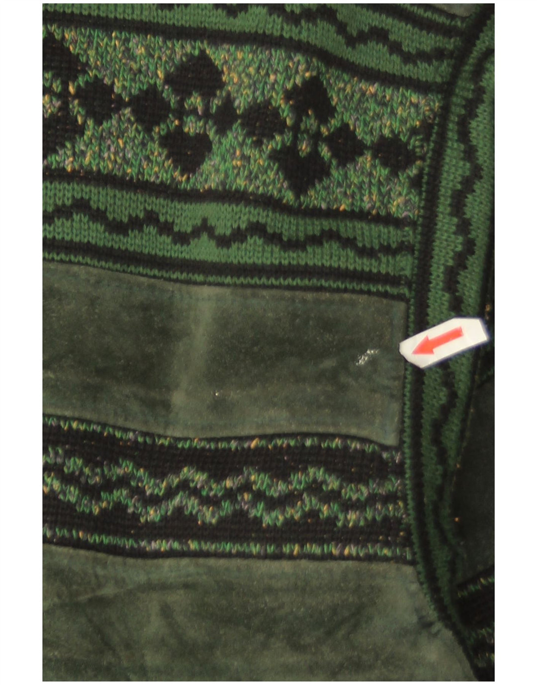 Breco's Mens Suede Bomber Jacket IT 50 Large Green Leather