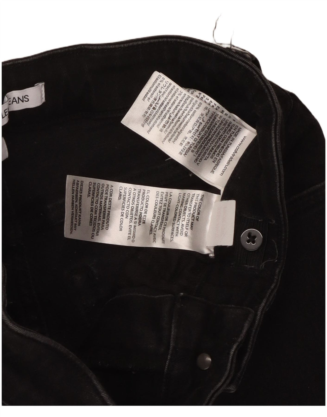 CALVIN KLEIN Boys Skinny Jeans 13-14 Years W26 L29 Black Cotton