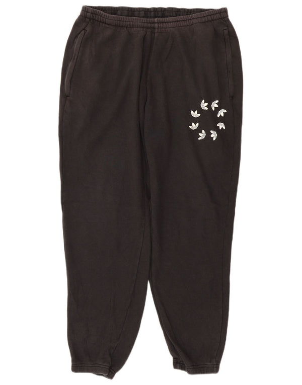 Adidas Mens Graphic Tracksuit Trousers Joggers Large Black Cotton