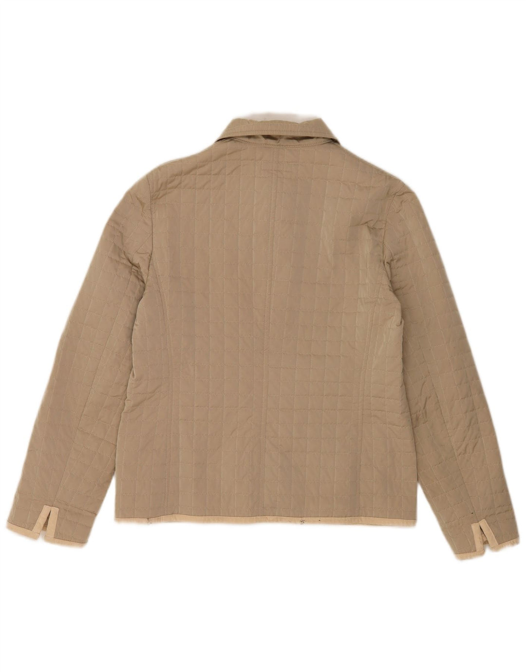 Marella Womens Quilted Jacket UK 14 Medium Beige Polyester