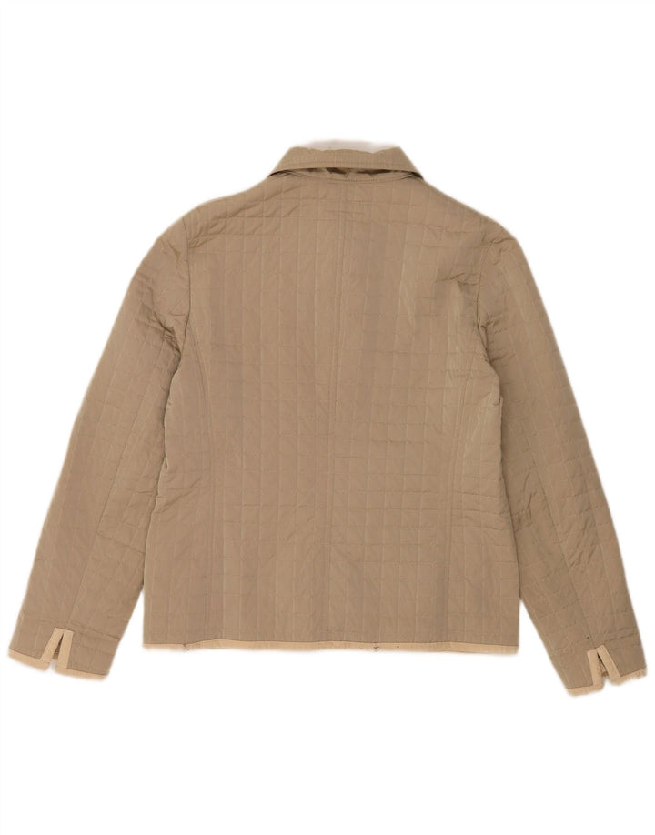 Marella Womens Quilted Jacket UK 14 Medium Beige Polyester