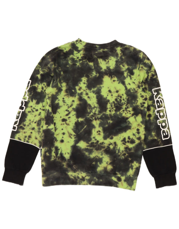 Kappa Boys Graphic Sweatshirt Jumper 11-12 Years Green Tie Dye