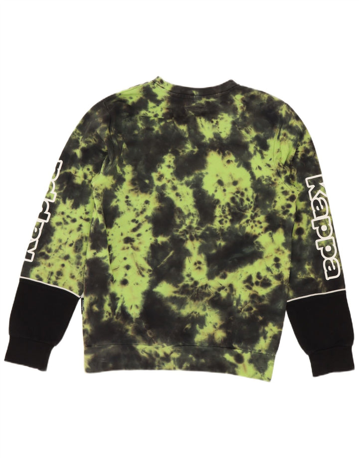 Kappa Boys Graphic Sweatshirt Jumper 11-12 Years Green Tie Dye