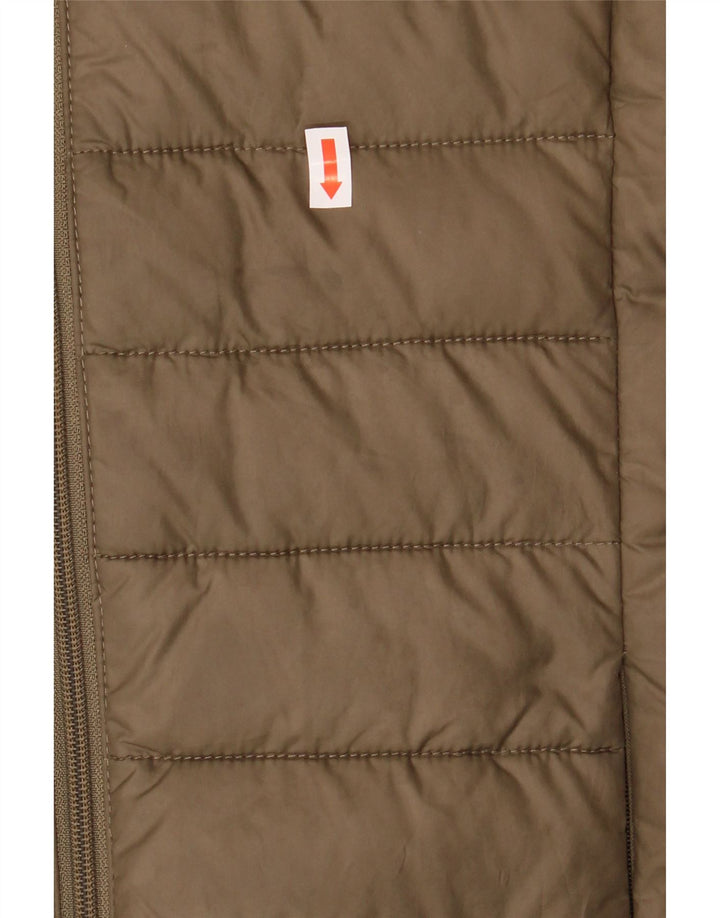 ELLESSE Womens Hooded Padded Jacket UK 8 Small Brown Polyester Vintage Ellesse and Second-Hand Ellesse from Messina Hembry 