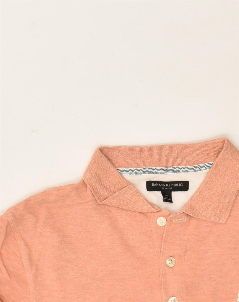 BANANA REPUBLIC Mens Slim Fit Polo Shirt Medium Orange Cotton | Vintage Banana Republic | Thrift | Second-Hand Banana Republic | Used Clothing | Messina Hembry 