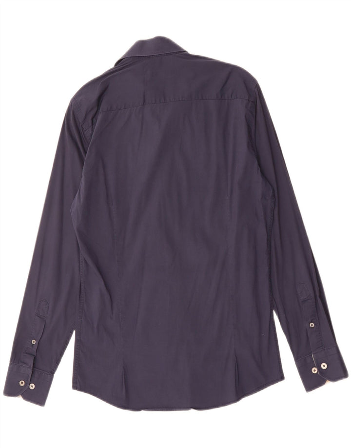 Burberry Mens Shirt Small Navy Blue