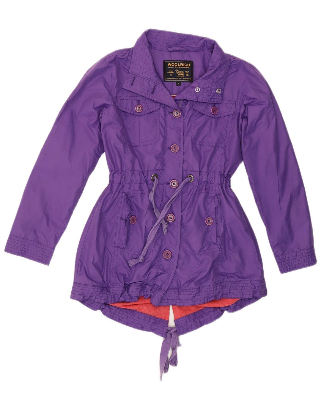 Woolrich Girls Parka Jacket 7-8 Years Purple