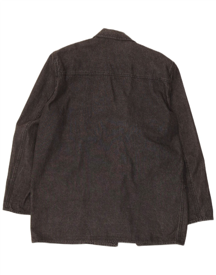 Marina Rinaldi Womens 2 Button Oversized Blazer Jacket Size 21 Medium Black