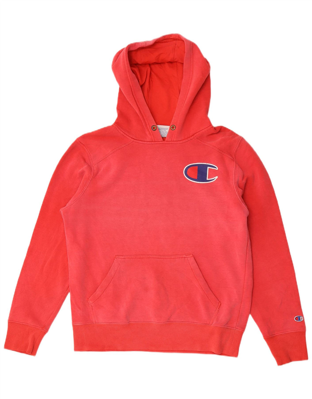 Champion Mens Graphic Hoodie Jumper Medium Red Cotton