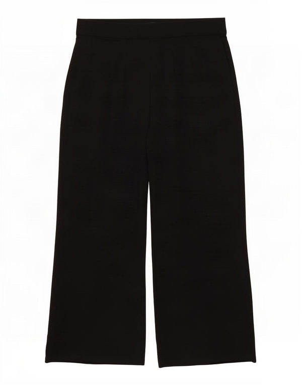 Marks & Spencer Womens Loose Fit Casual Trousers UK 16 Large W34 L28 Black