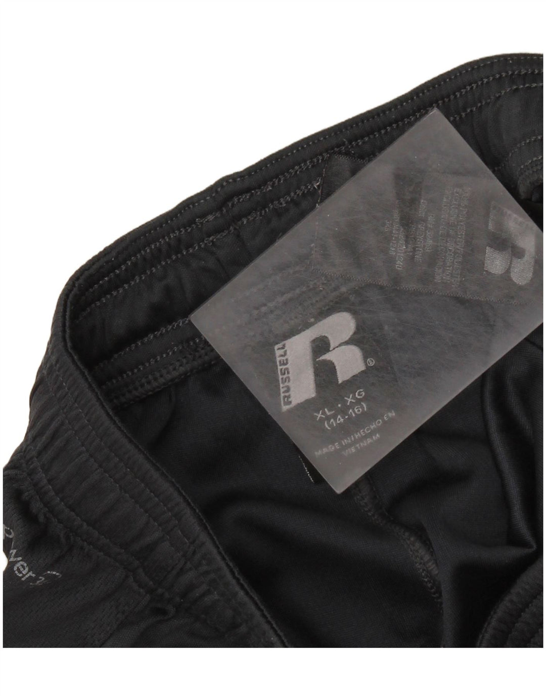 RUSSELL ATHLETIC Boys Sport Shorts 14-15 Years XL Black Polyester
