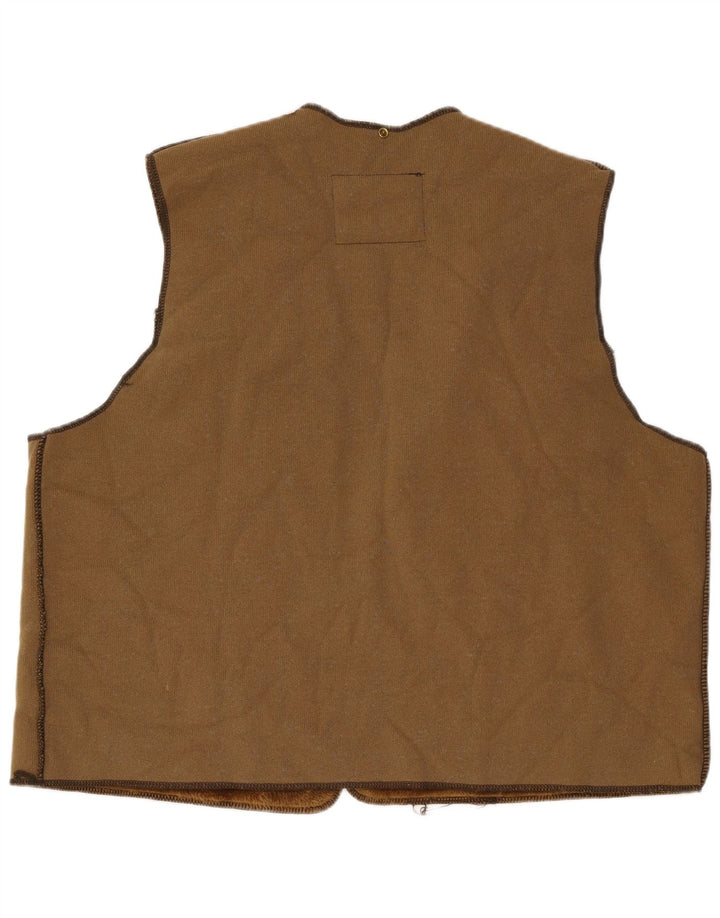 Barbour Mens Sherpa Liner Gilet Size 52 Large Brown Acrylic
