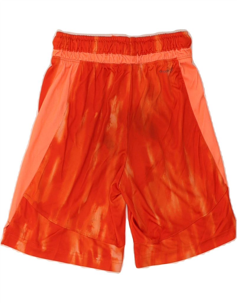 RUSSELL ATHLETIC Boys Sport Shorts 10-11 Years Larga Orange Tie Dye Vintage Russell Athletic and Second-Hand Russell Athletic from Messina Hembry 