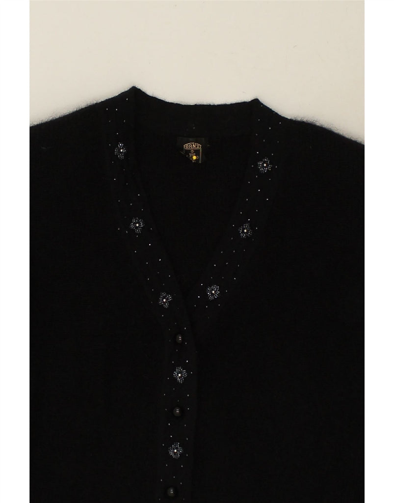 VINTAGE Womens Cardigan Sweater UK 14 Large Black | Vintage Vintage | Thrift | Second-Hand Vintage | Used Clothing | Messina Hembry 