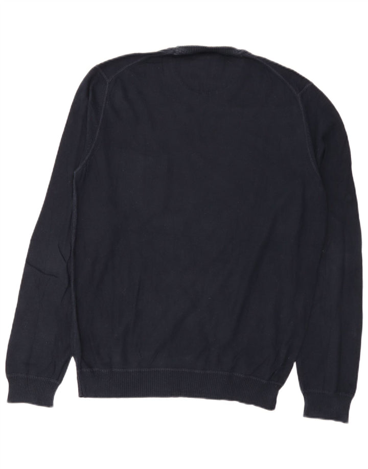 Woolrich Mens Crew Neck Jumper Sweater Small Navy Blue Cotton