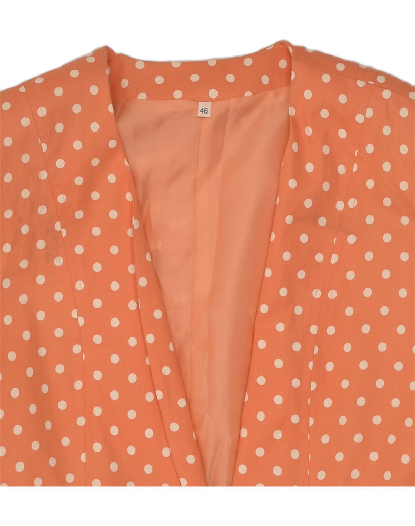 VINTAGE Womens Short Sleeve 1 Button Blazer Jacket IT 46 Large Orange | Vintage Vintage | Thrift | Second-Hand Vintage | Used Clothing | Messina Hembry 