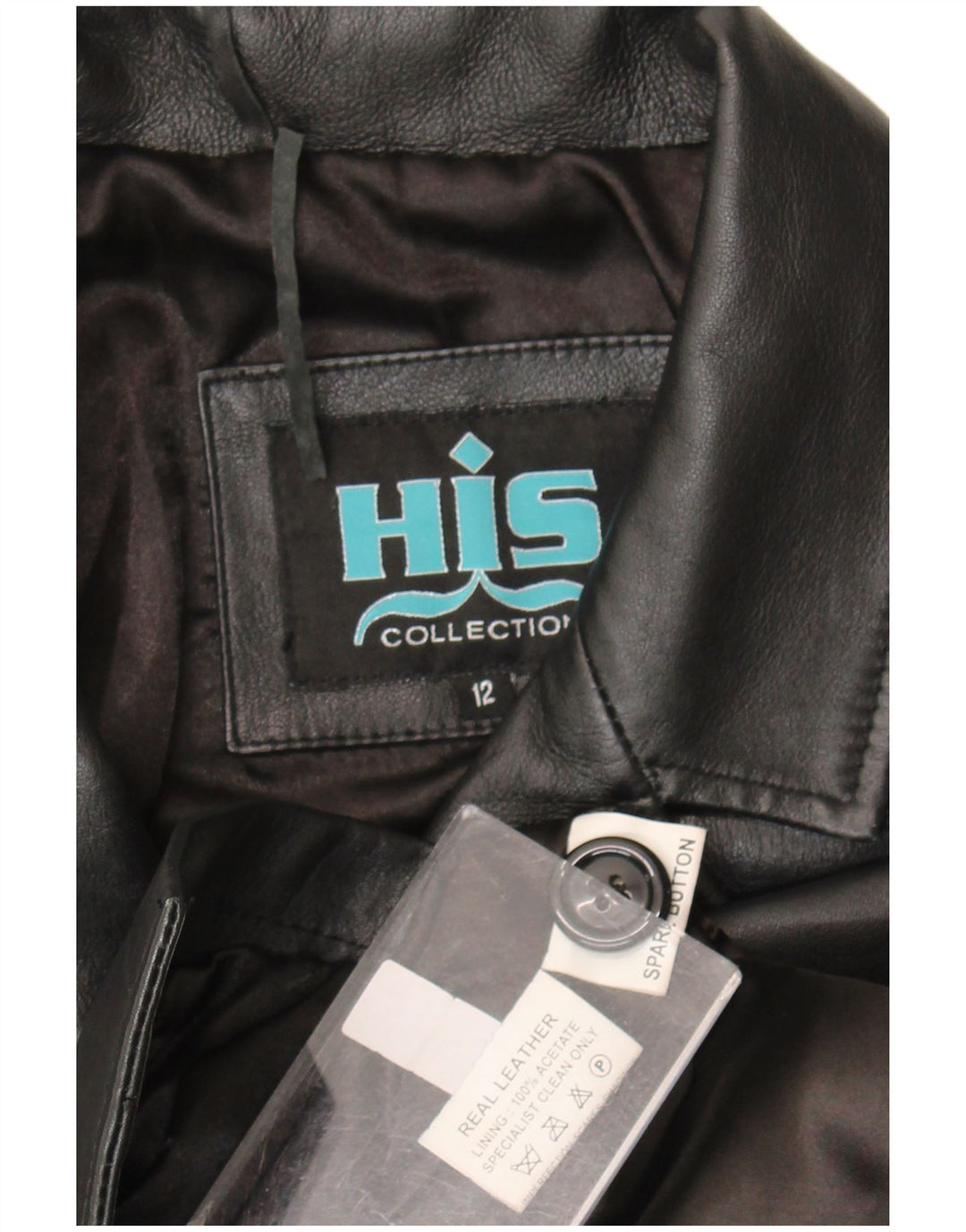 Vintage Womens Leather Jacket UK 12 Medium Black