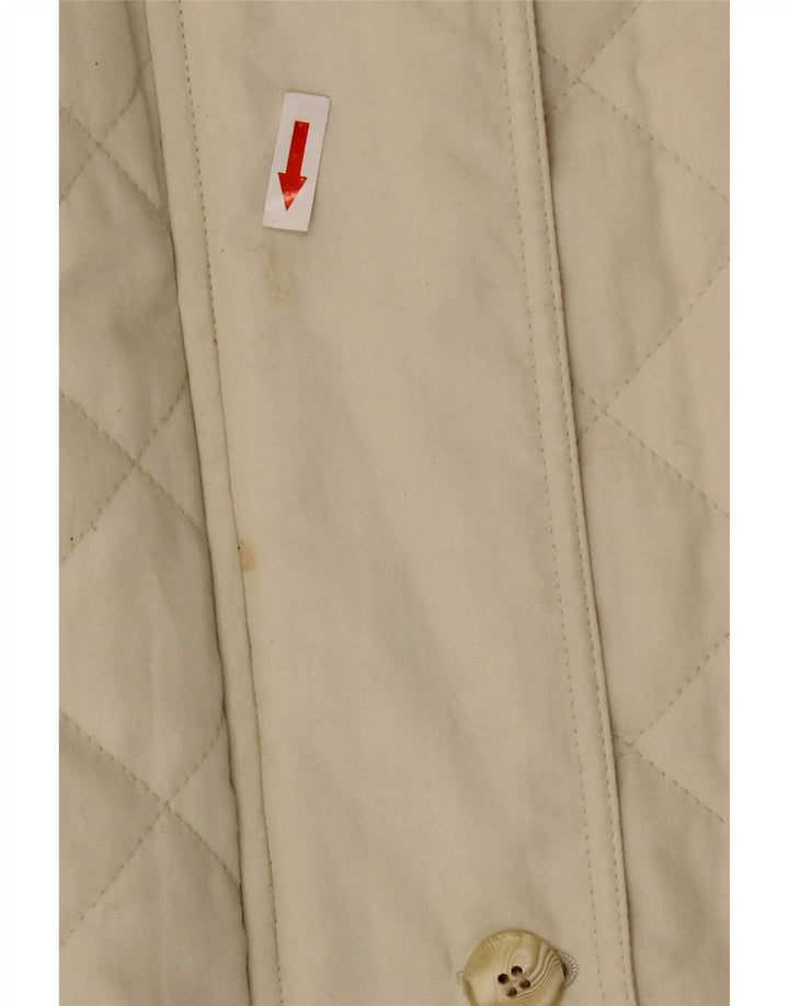 Vintage Womens Quilted Jacket IT 54 2XL Beige