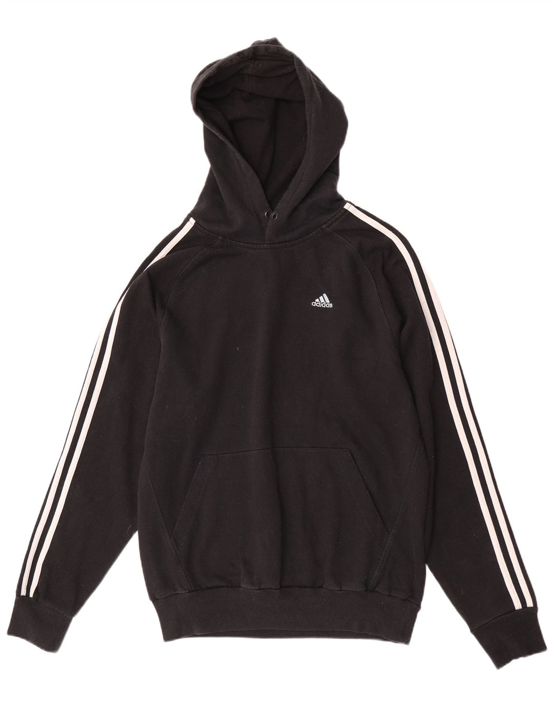 Adidas Mens Hoodie Jumper Small Black Cotton