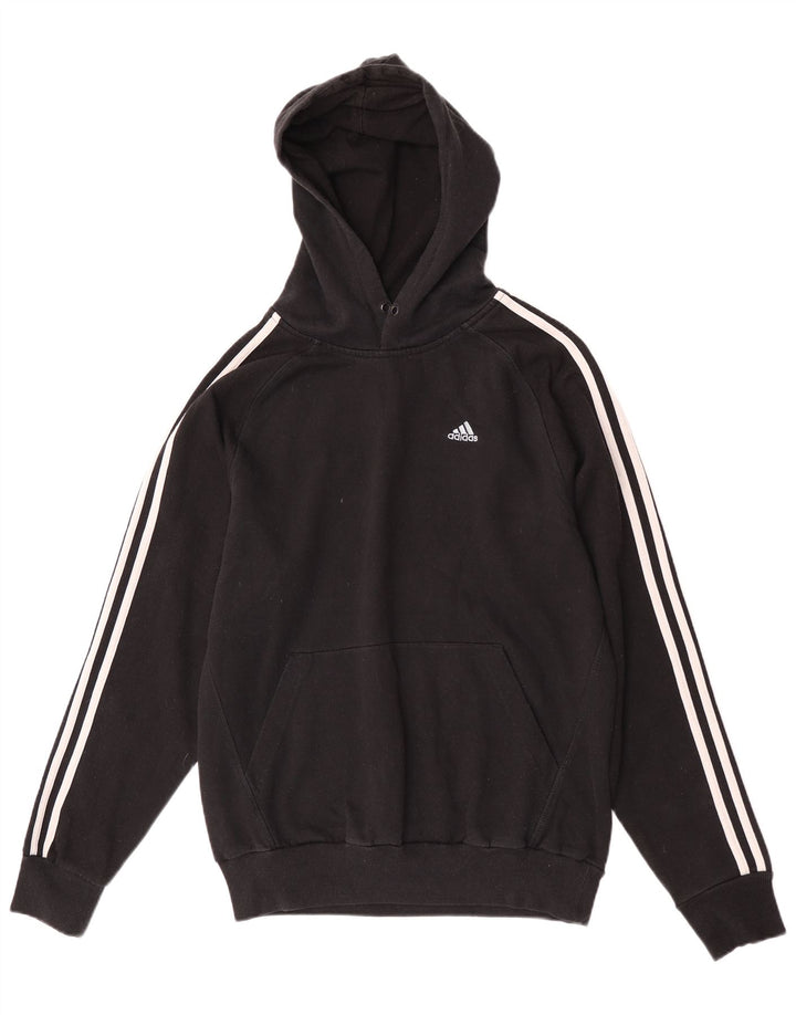 Adidas Mens Hoodie Jumper Small Black Cotton
