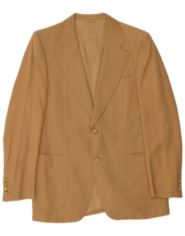 Vintage Mens 2 Button Piece Suit UK 38 Medium W36 L29 Beige